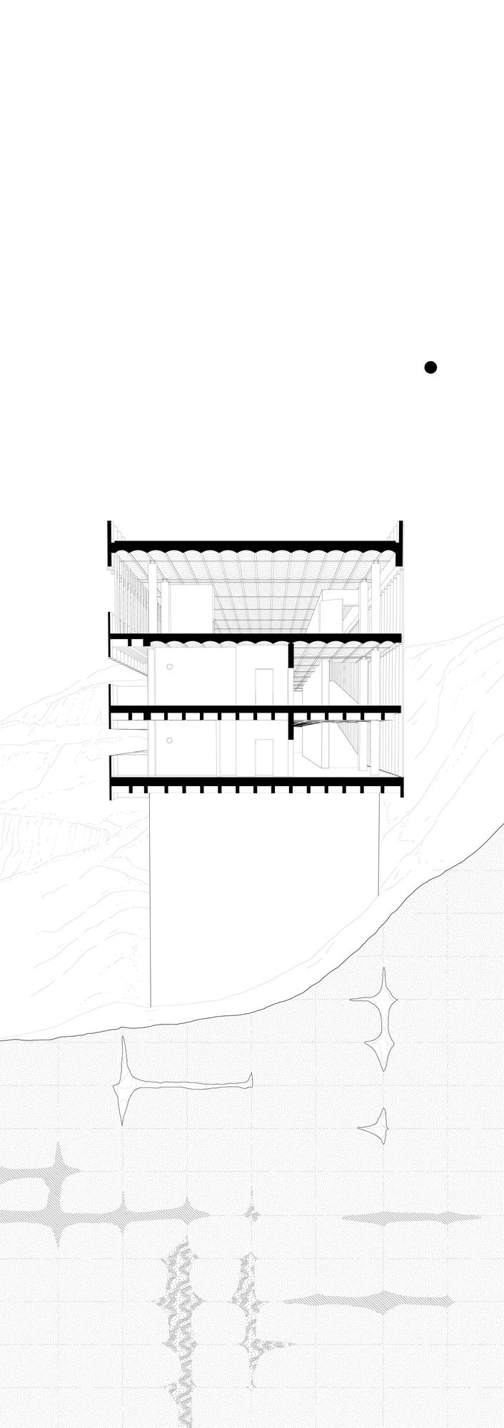 Figure 20. Transversal section through Pietra Scoria quarry