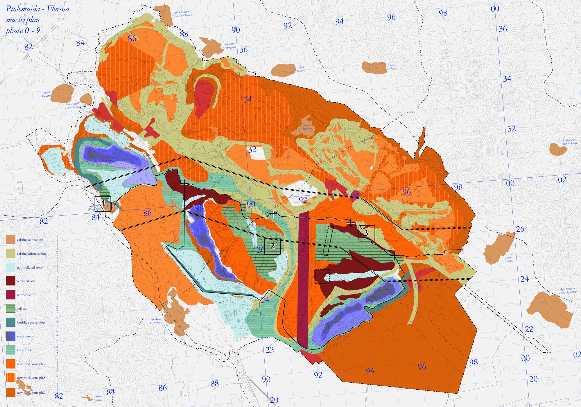 Figure 1. Ptolemaida masterplan for next phases 0-9